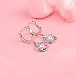 Fuchsia Enchantment Evileye Hoops