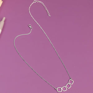 Geometric Grace Square Necklace