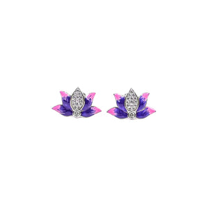 Blossom Glow Lotus Stud Earrings