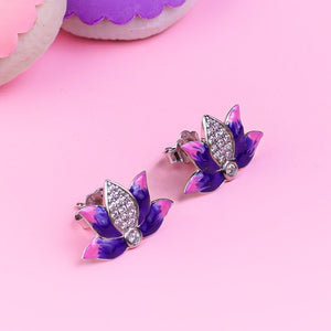 Blossom Glow Lotus Stud Earrings