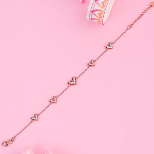 Rose Amour Charm Bracelet