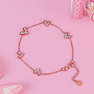 Rose Amour Charm Bracelet