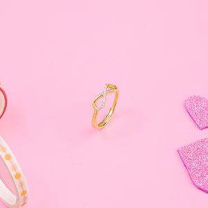 Gilded Infinity Jewel Ring