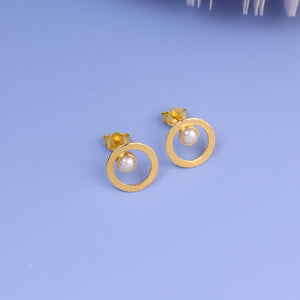Opulent Halo Pearl Earrings