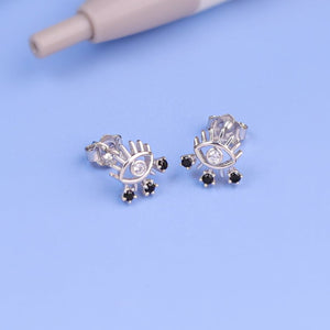 Mystic Blue Eye Stud Earrings