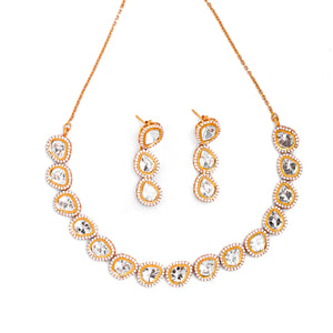 Opal Halo Celestial Necklace Set
