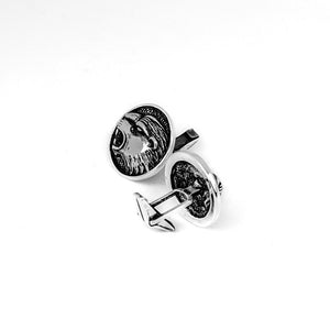 Men's Sterling Silver Lion Emblem Cufflinks For Office Wear