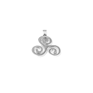Sterluv Men's & Women's Sterling Silver Zephyr Swirl Charm For Office Wear, Without Chain