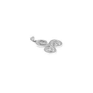 Sterluv Men's & Women's Sterling Silver Zephyr Swirl Charm For Office Wear, Without Chain