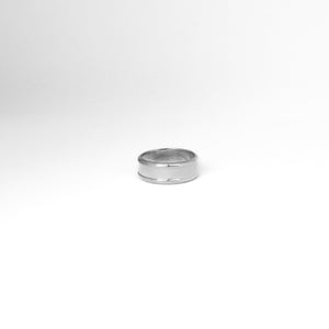Men's Sterling Silver Elevated Edge Band - Best for Daily Wear & Travel Wear by Sterluv