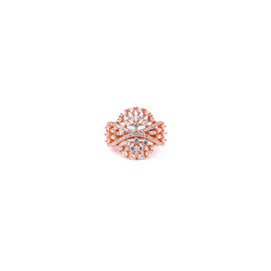 Ornate Rosegold Floral Ring