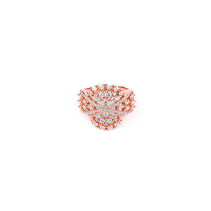 Ornate Rosegold Floral Ring