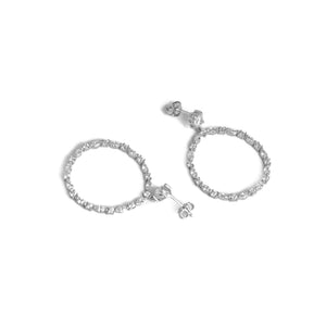 Eternal Spark Circle Drop Earrings