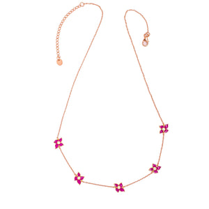 Scarlet Flower Grace Necklace