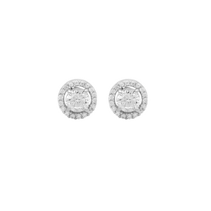 Radiant Halo Elegance Zircon Studs