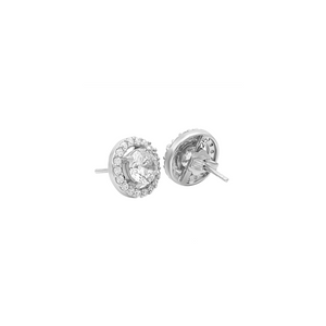 Radiant Halo Elegance Zircon Studs