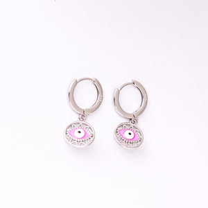 Fuchsia Enchantment Evileye Hoops