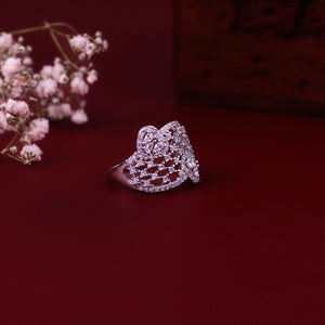 Sparkling Silver Mesh Ring
